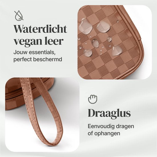 Skycases Travel Essentials - Kulturtasche und Make-up-Organizer - wasserdicht und kompakt - geeignet für Reisen und den täglichen Gebrauch - Unisex - Braun