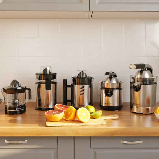 KitchenBrothers Zitruspresse - Manuell - Mit Ausguss - 0.5L - Edelstahl