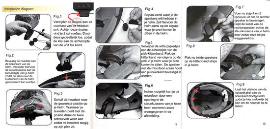Motorradhelm-Bluetooth-Headset – mit Mikrofon für den Helm – wasserdicht – universelle Passform