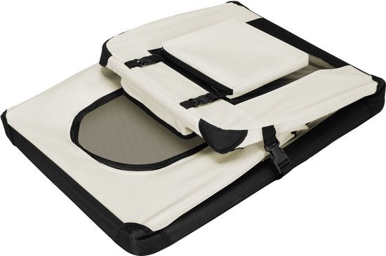 Klappbare Hundetransportbox / Sitzbank Lassie S - Beige - 34 x 50 x 36 cm