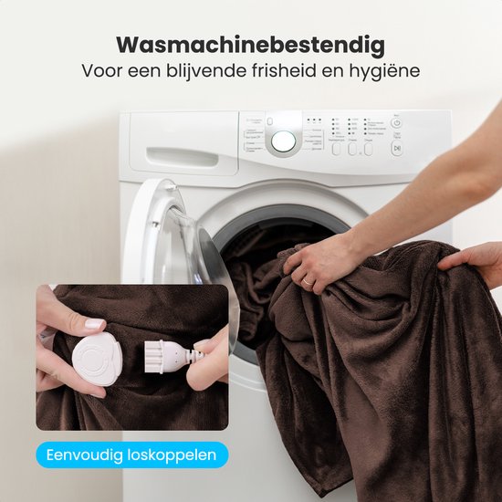 Auronic Electric Blanket - Wärmedecke - Sherpa Fleece - 9 Wärme- und Timer-Einstellungen - Decke - 200x180 - 2 Personen - Braun