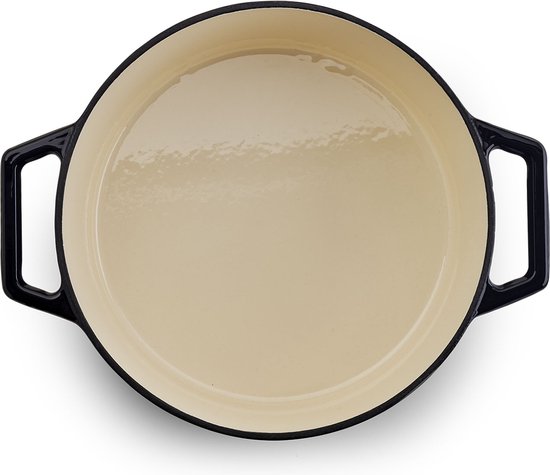 Crowd Cookware Tasman Dutch Oven Gusseisen Bräter – Mit Grilldeckel – Für alle Herdarten – Schwarz