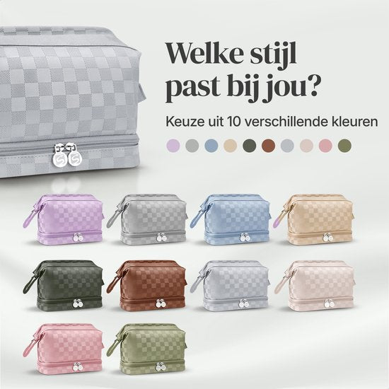 Skycases Travel Essentials - Kulturtasche und Make-up-Organizer - wasserdicht und kompakt - geeignet für Reisen und den täglichen Gebrauch - Unisex - Silber