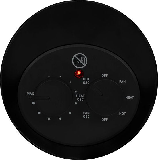 VONROC Elektroheizung - Heizlüfter - 1200W/1800W - Keramik - 3 Einstellungen - Thermostat - Schwenkfunktion - 20m2