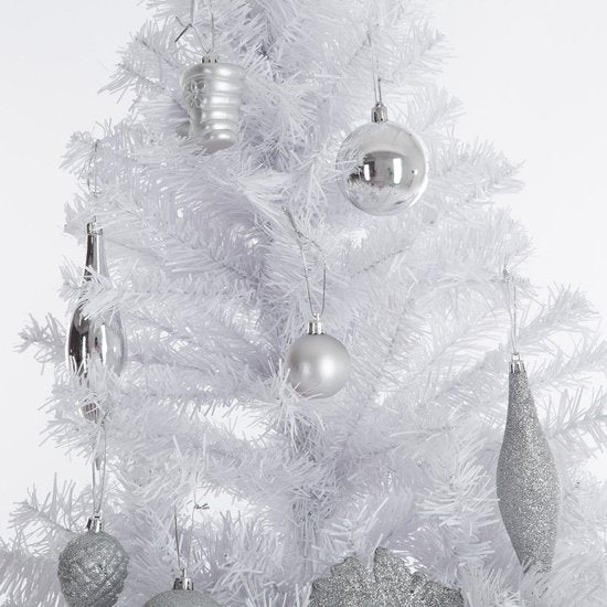 Casaria Weihnachtsbaum PVC - Metallfuß - 180 cm Weiß