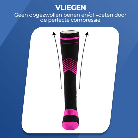 Roegaarden Kompressionssocken - Kompressionssocken - Stützsocken - Größe 40-44 - Pink