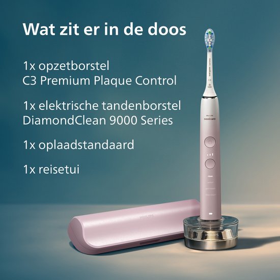 Philips Sonicare DiamondClean 9000 – Elektrische Zahnbürste – Rosa/Weiß – Ombre – HX9911/84