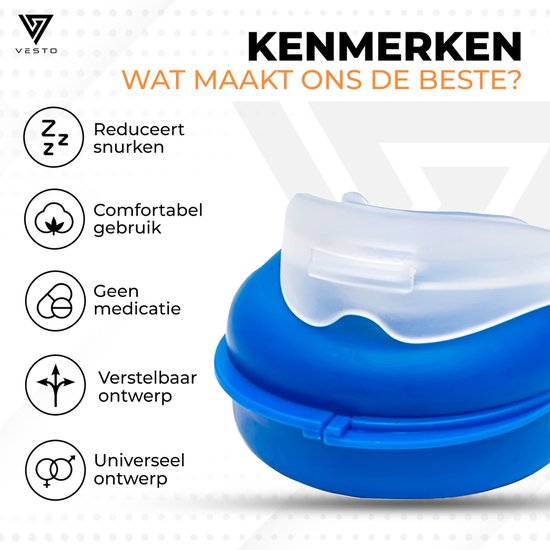 Vesto® Schnarch-Set - 2x Anti-Schnarch-Spange - 20x Nasenpflaster - 8x Nasenspreizer - 4x Magnetische Nasenklemme - Komplett-Set - Anti-Schnarch-Spange Pro - Anti-Schnarch-Hilfsmittel
