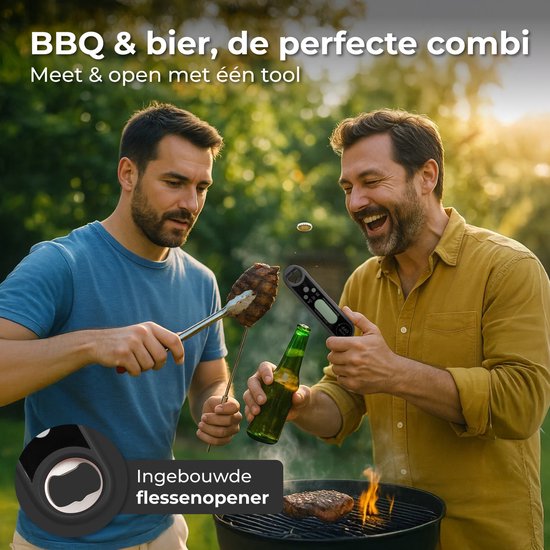 Nuvance Fleischthermometer - BBQ Zubehör - Digitales Thermometer - Kochen - für Küche, Ofen, Kern, Lebensmittel & Zucker