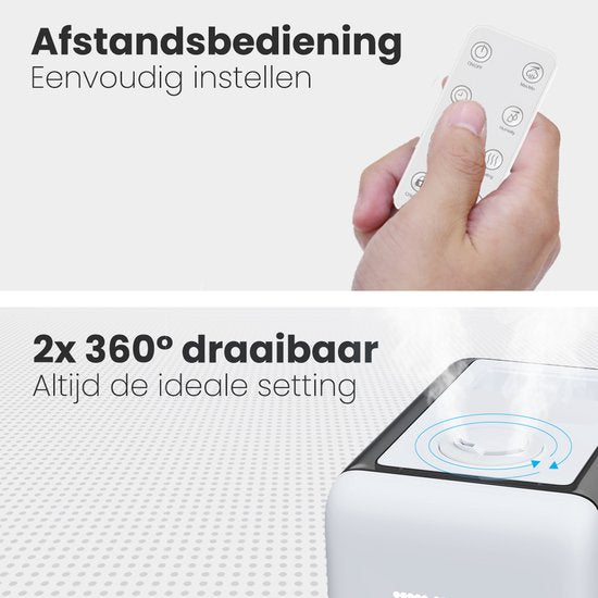 Auronic Luftbefeuchter - 3 Wärmestufen - 6L Tankkapazität - 70m2 - Wasserfilter inklusive - Weiß