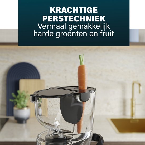 Princess Slowjuicer 202045 - Saftpresse - Entsafter - Extra große Einfüllöffnung - Hohe Saftausbeute