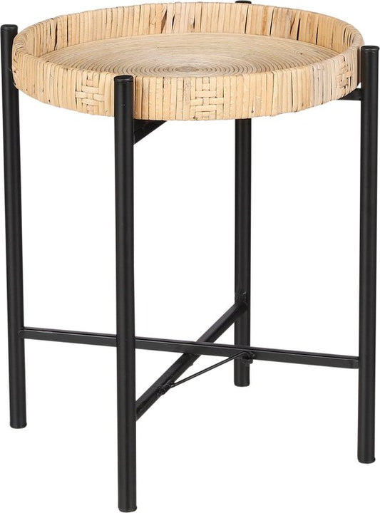 Mica Decorations Kaj Beistelltisch - H40 x Ø30 cm - Rattan - Braun