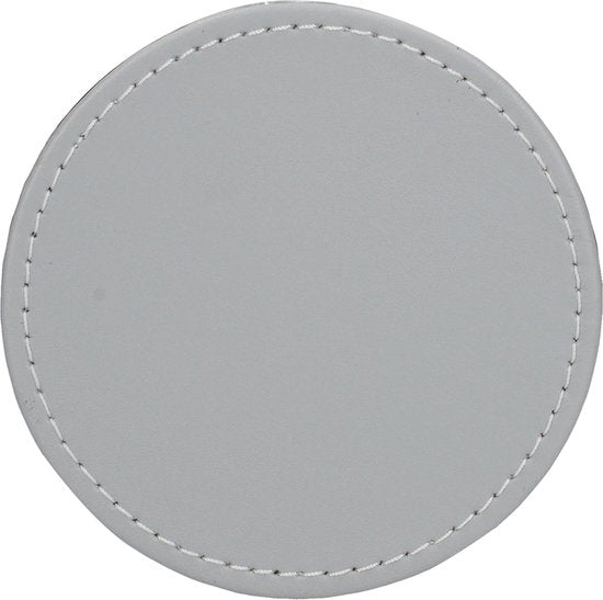 Creative Tops Untersetzer 10 Cm Kunstleder Grau/Blau 4 Stück