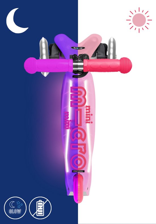 Micro Mini Deluxe LED Scooter - Glow Plus Scooter für Kinder von 2-6 Jahren - max 50 kg