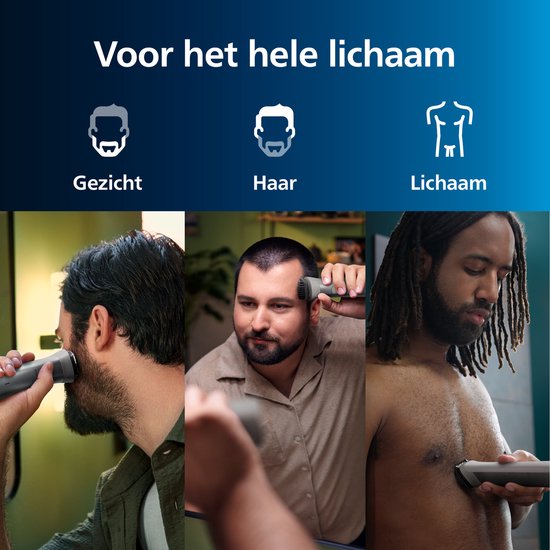 Philips All-in-One-Trimmer Serie 5000 - Mit 12 Aufsätzen - 11 Längeneinstellungen - Silber