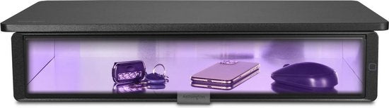 Kensington UVStand™ Monitorständer mit UVC-Sterilisationsfach/Aufbewahrungsschublade - Schwarz