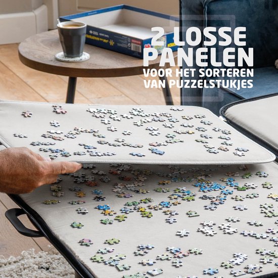 BREND BR-2246 Puzzle-Ordner mit bis zu 1000 Teilen - Mit Griff und Reißverschluss - Rutschfest - Ideal für Zuhause, auf Reisen und im Urlaub - Schwarz