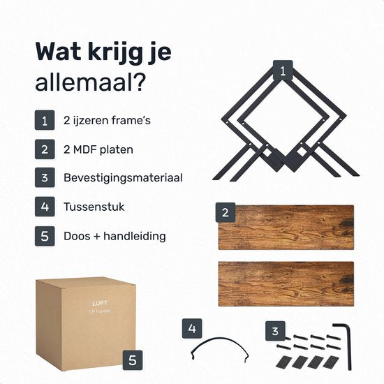 Luft LP-Halter - Vinyl - Aufbewahrungssystem - Plattenständer - Standard - Album