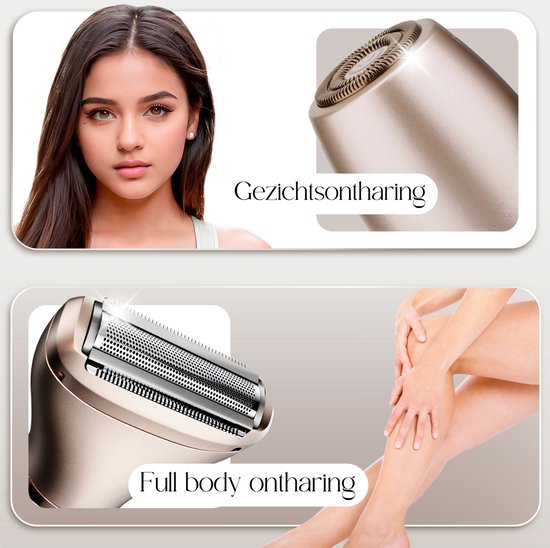 Sansbeauté® 2-in-1 Ladyshave - Elektrisch - Gesicht, Achseln & Beine - USB aufladbar