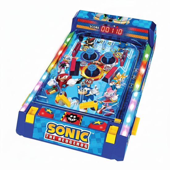 A Ambassador® Sonic Pinball - Arcade Pinball - Mini Pinball - Spielmaschine - Punktezähler - Tischplatte - Erwachsene - Spiele für Kinder - Das große Spielzeugbuch 2025