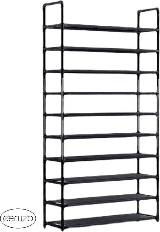 Schuhregal XXL - 10 Lagen - 86x28x175 cm - für 40 bis 50 Paar Schuhe