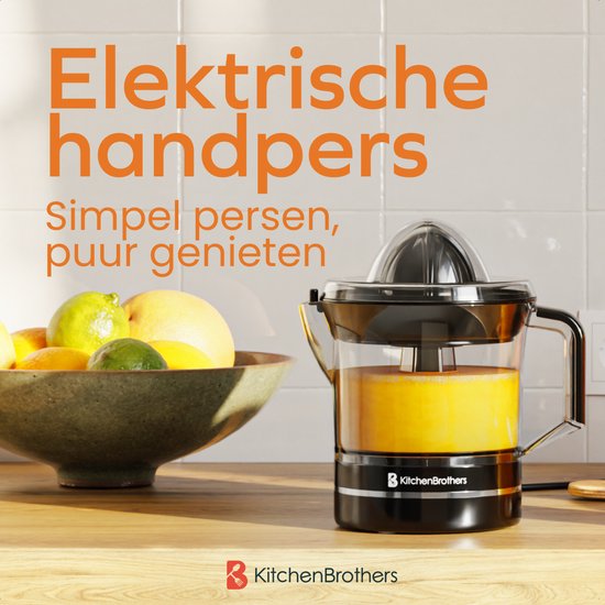 KitchenBrothers Zitruspresse - Kompakt - Manuell - 0.7L - Schwarz