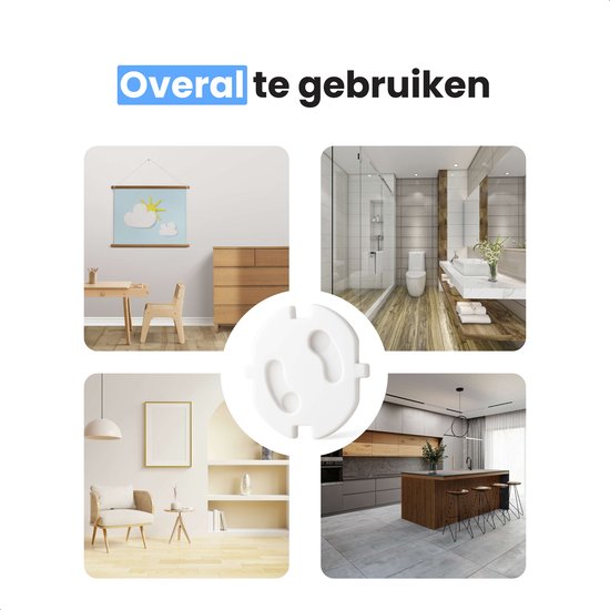 Luft Steckdosenschutz PRO - 30 Stück - Extra sicher - Baby- und Kinderschutz - Für die Niederlande und Belgien - Abdeckplatte - Schutzvorrichtungen - Weiß