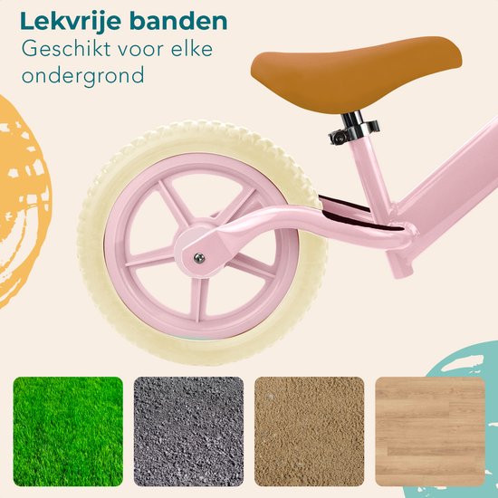 LifeGoods Balance Fahrrad - 2-5 Jahre - Jungen und Mädchen - Balance Bike - Pink