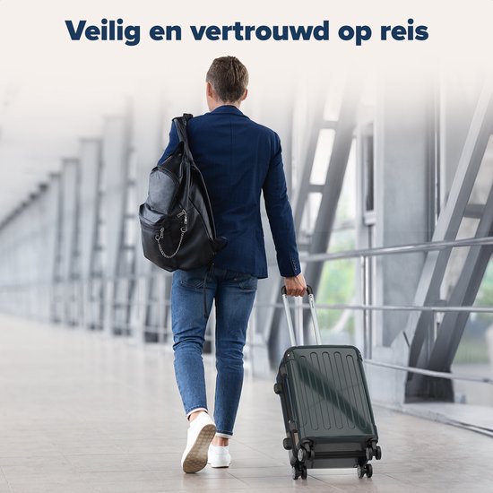 TRVLMORE Handgepäck Koffer - 45L - TSA Zahlenschloss - Leichtgewicht - erweiterbar - Trolley - 54x36x22cm - Dunkelgrün