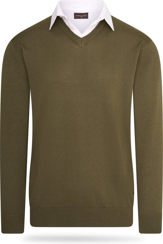 Cappuccino Italia - Herren Pullover Mock Pullover - Grün - Größe XL