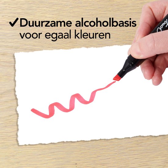 Brixy Twinmarkers 264 Stück - Professionelle Alkoholmarker - Doppelseitige Spitze - Marker - Aufbewahrungstasche mit Halterung