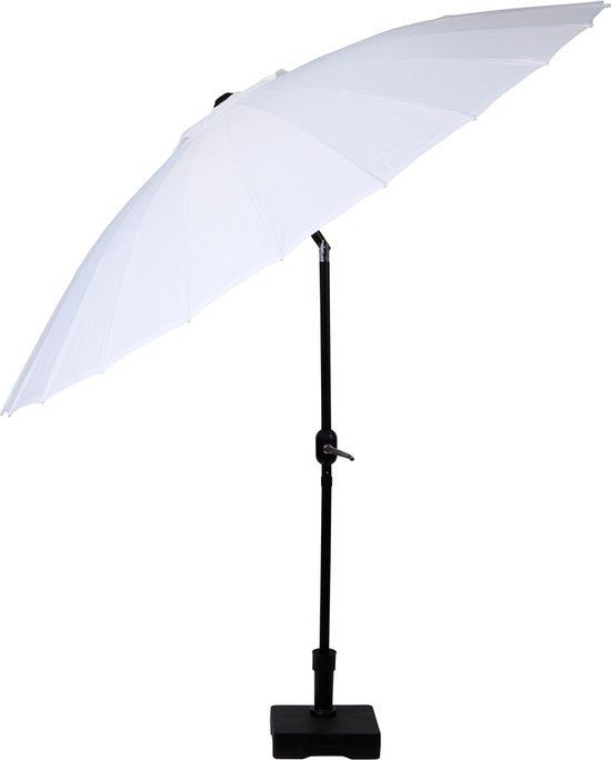 Camp Active Sonnenschirm - Sonnenschirm für Balkon und Terrasse - ⌀250 x 240 cm - Stockschirm - Sonnenschirm ohne Fuß - Weiß