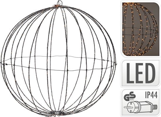 LED-Weihnachtskugel mit 240 Lichtern Ø 40cm, extra warmweiß