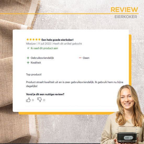 GoodForce elektrischer Eierkocher - für 1 - 6 Eier - mit Timer und Alarm