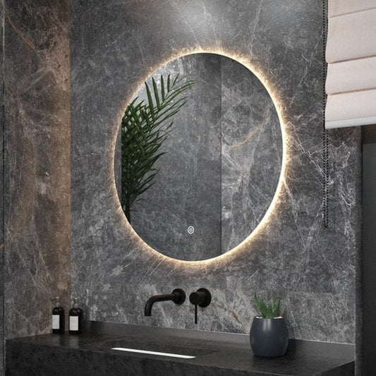Mirlux Badezimmerspiegel - mit LED-Beleuchtung & Heizung - Anti-Kondensations-Duschspiegel - 80CM