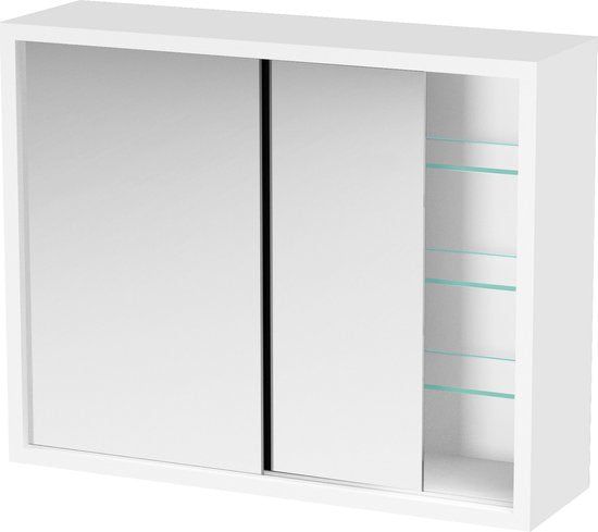Medizinschrank - Spiegelschrank über Waschbecken Bad WC - 50 x 40 x 14 cm