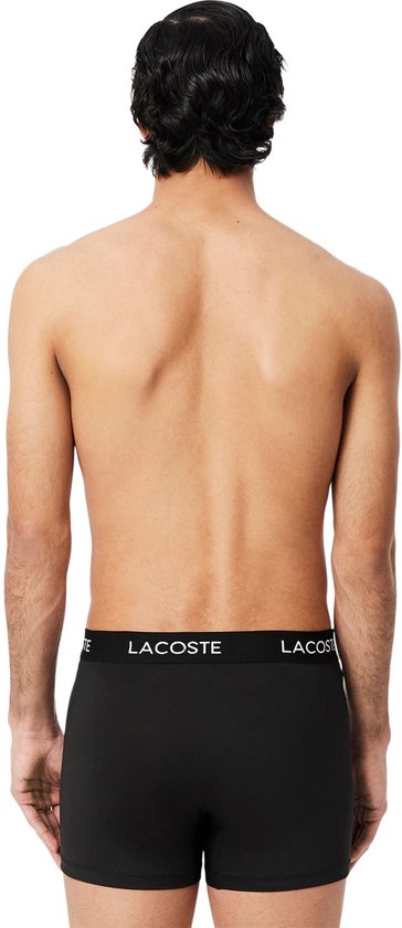 Lacoste Herren 3P Mikrofaser-Boxershorts, Basic, schwarz