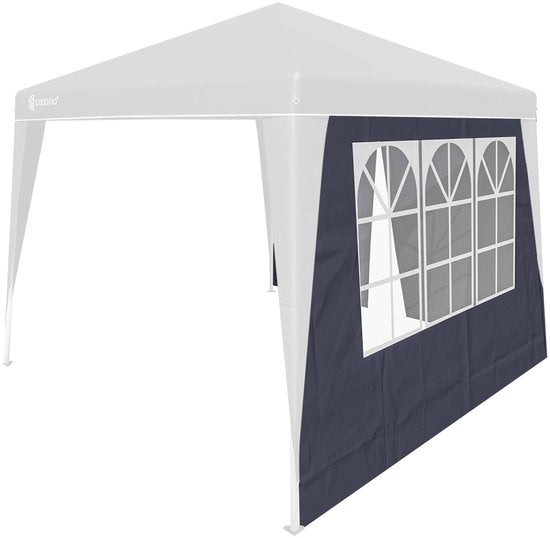 Casaria Seitenwand Pavillon 2er Set - 3x3m Partyzelt Seitenwand - Anthrazit
