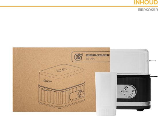 GoodForce elektrischer Eierkocher - für 1 - 6 Eier - mit Timer und Alarm