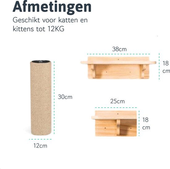 LBB Katzenkletterwand - Für jede Katze geeignet - Inkl. Kratzbaum - Wand - Auch für große Katzen - Wand - Regal - Möbel - Katzenspielzeug - Intelligenz - Spielzeug