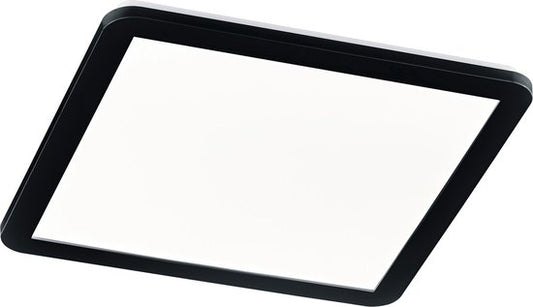Trio leuchten - LED-Deckenleuchte - 22W - Warmweiß 3000K - Spritzwassergeschützt IP44 - Dimmbar - Quadratisch - Schwarz - Kunststoff