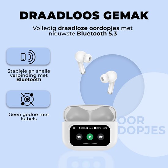 Denver Wireless Earphones Bluetooth - ANC (Aktive Geräuschunterdrückung) - Ohrhörer - Touchscreen - TWD305