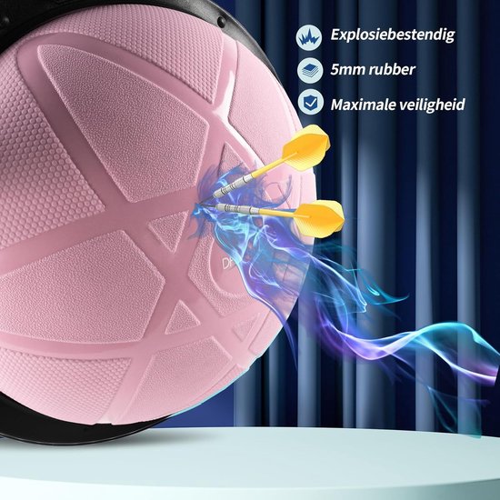 DH FitLife Balanceball, Yoga-Balance-Trainer, Durchmesser 60 x 22 cm, belastbar bis 200 kg, halber Gymnastikball, Fitness-Balance-Board, Balance-Board mit Pumpe und 2 Fitnessbändern