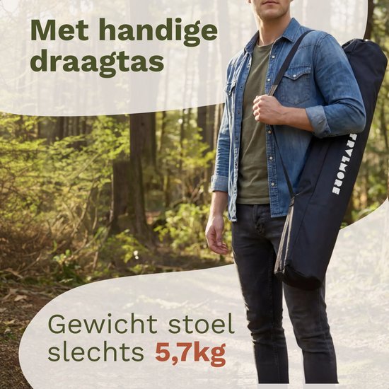 TRVLMORE Campingstühle - faltbar - 120KG Tragkraft - Inkl. Tragetasche - Klappstuhl - Angelstuhl - Campingstuhl - Klappstuhl - Grau