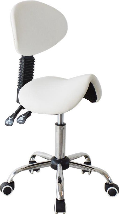 Sattelhocker ergonomische Rückenlehne kippbar - Barbierhocker - tabouret - höhenverstellbar