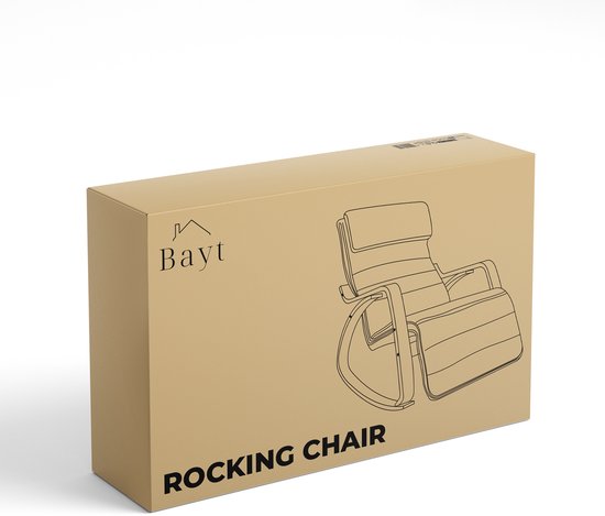 Bayt Schaukelstuhl - Sessel - Babyzimmer-Schaukelstuhl - Relaxsessel - Weiß