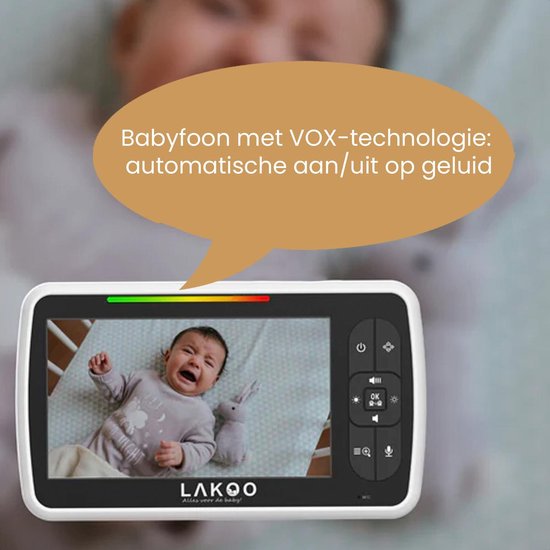 Lakoo PRO 5 Babyphone - mit Kamera und Display - 1080p Full HD - 5-Zoll-Monitor