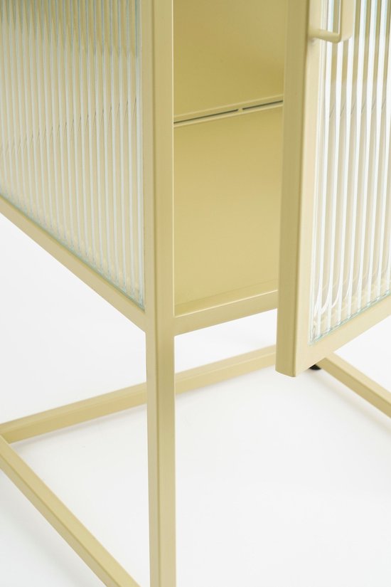 Mica Decorations Clifton Aufbewahrungsschrank mit Türen - L38 x B35 x H90 cm - Metall - Beige