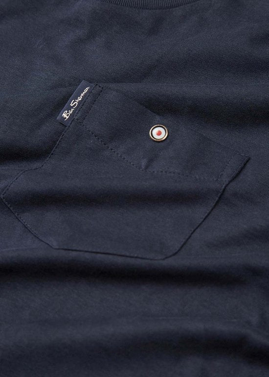 Ben Sherman Signature Taschen-T-Shirt - dunkles Marineblau - Größe S