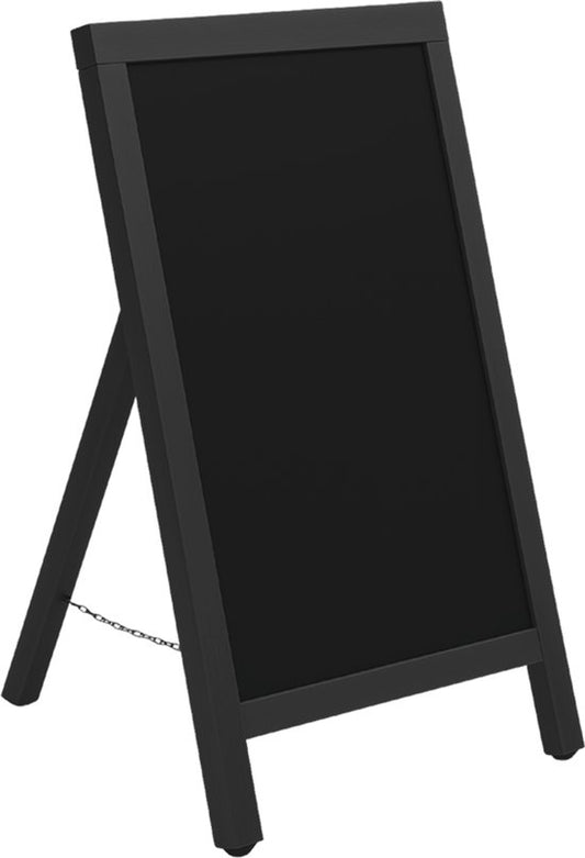 BRASQ Kreidetafel Schwarz - 55x 85 CM - Kreidetafel - Werbeschild - Bürgersteigschild - Einseitig - für Innen und Außen - Gastgewerbe